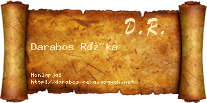 Darabos Réka névjegykártya