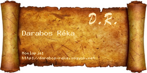 Darabos Réka névjegykártya